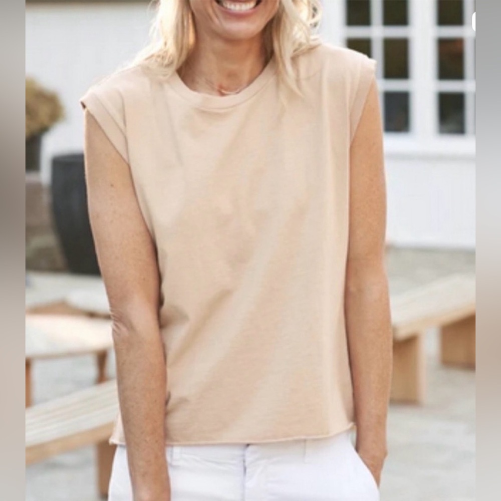 Frank & Eileen Vintage Muscle Tee Sweatshirt in Tan Size M